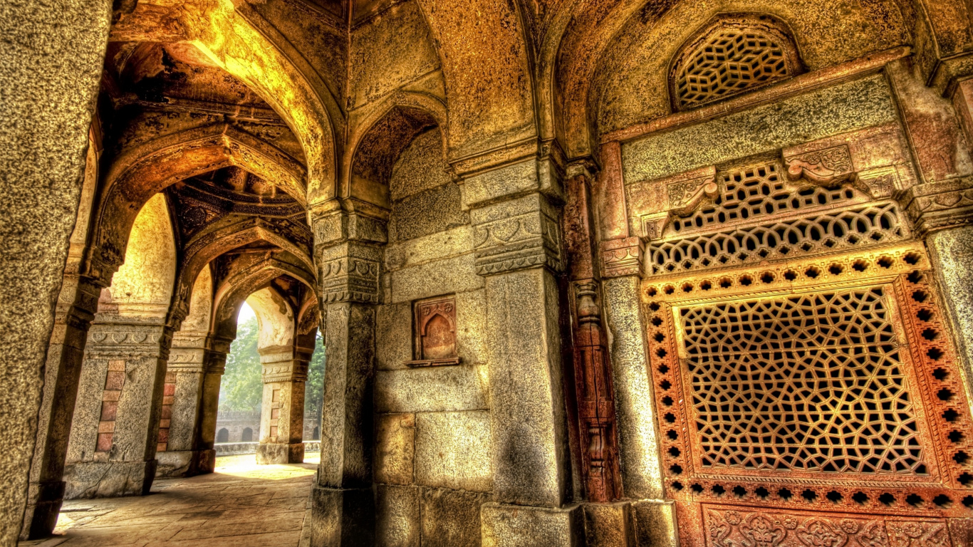 Bâtiment en Béton Marron et Gris. Wallpaper in 1366x768 Resolution