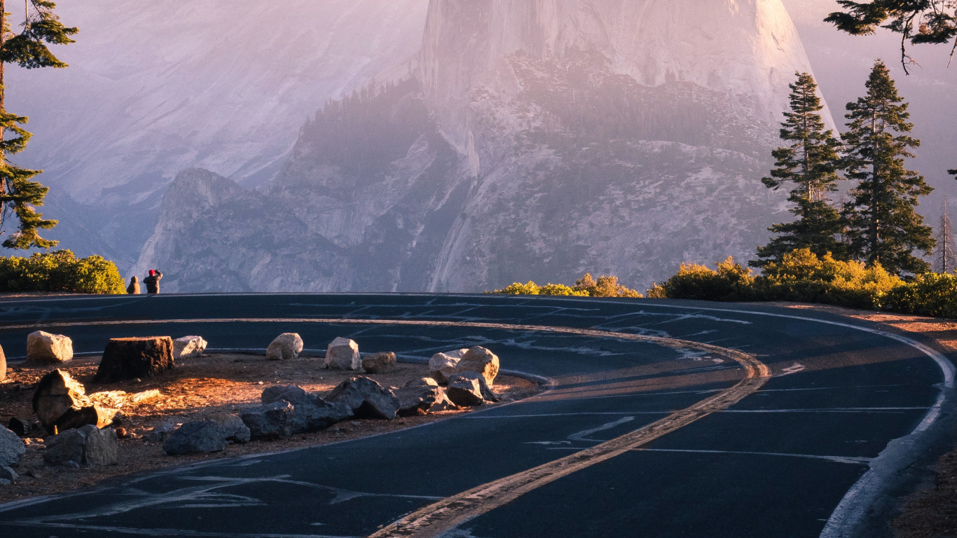 el Parque Nacional De, Parque, Naturaleza, Paisaje Natural, Carretera. Wallpaper in 1366x768 Resolution