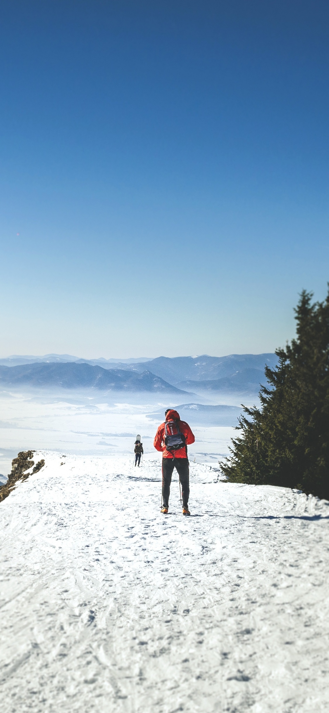 Winter, Schnee, Bergigen Landschaftsformen, Grat, Bergkette. Wallpaper in 1125x2436 Resolution