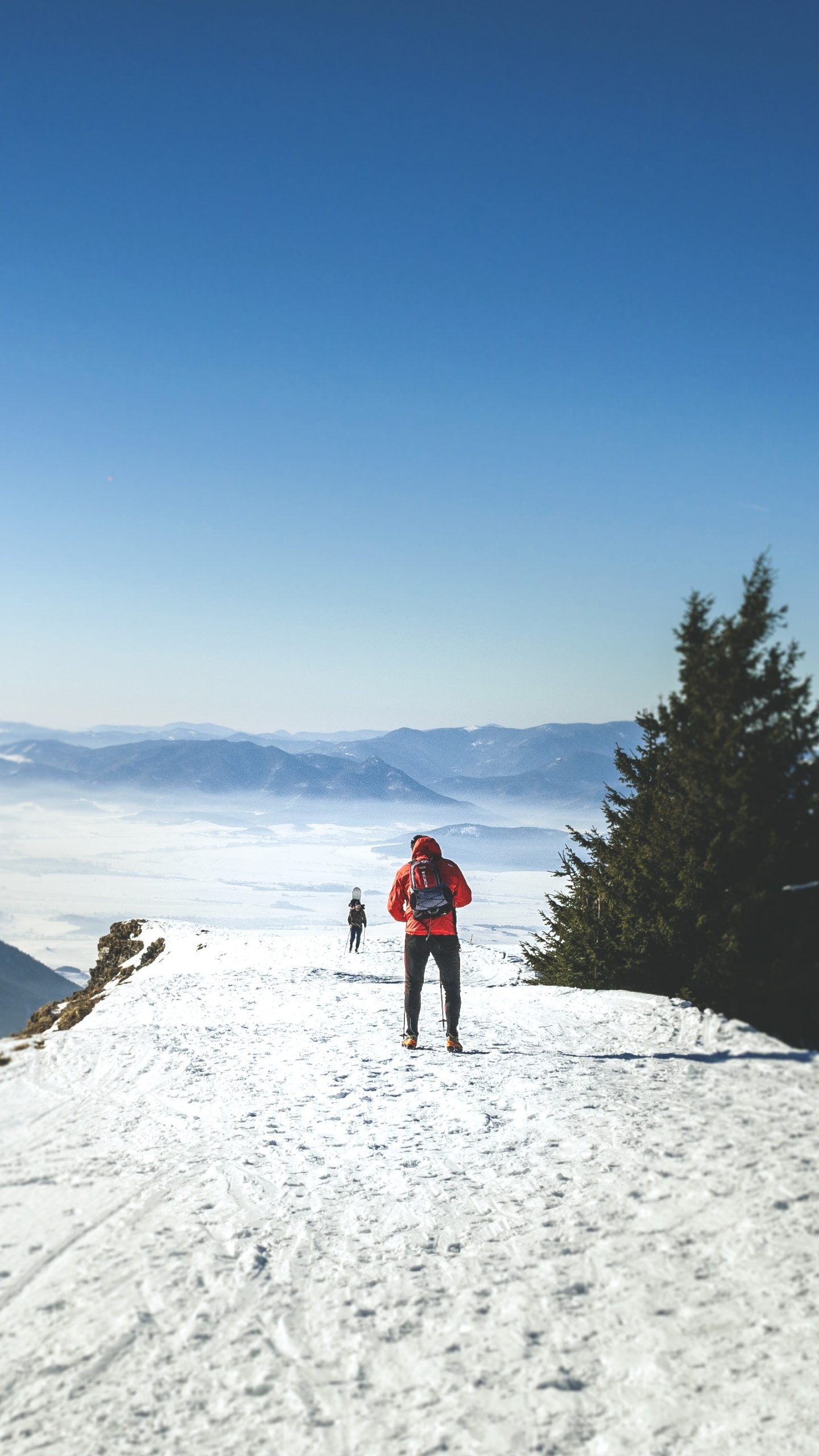 Winter, Schnee, Bergigen Landschaftsformen, Grat, Bergkette. Wallpaper in 1440x2560 Resolution