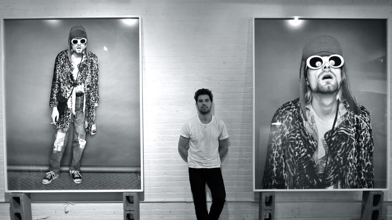 Nirvana, Blanco, Negro, Data, Artista. Wallpaper in 1366x768 Resolution