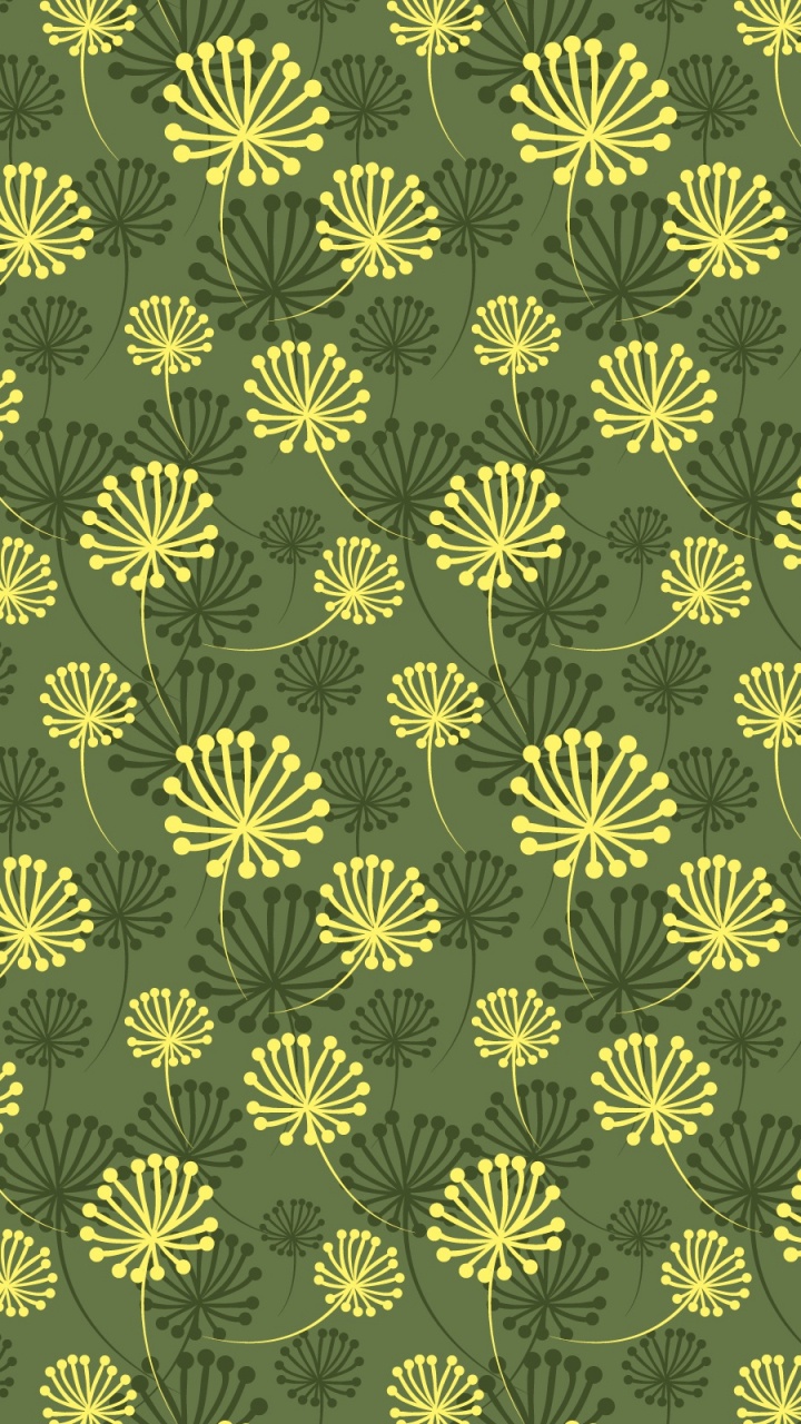 Grün-weißes Florales Textil. Wallpaper in 720x1280 Resolution