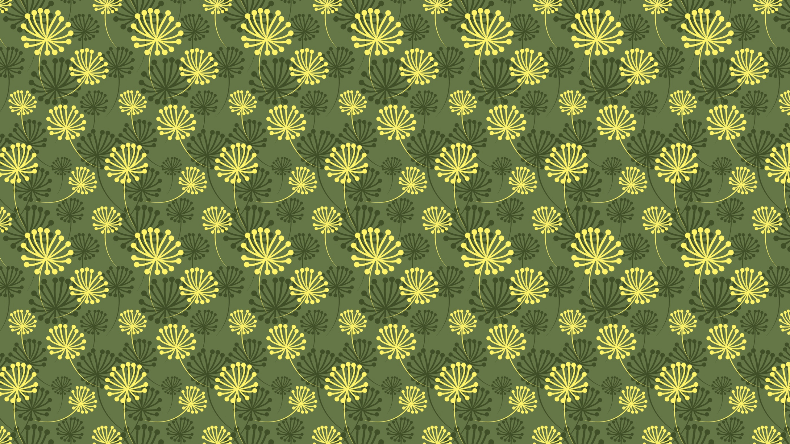 Textil Floral Verde y Blanco. Wallpaper in 2560x1440 Resolution