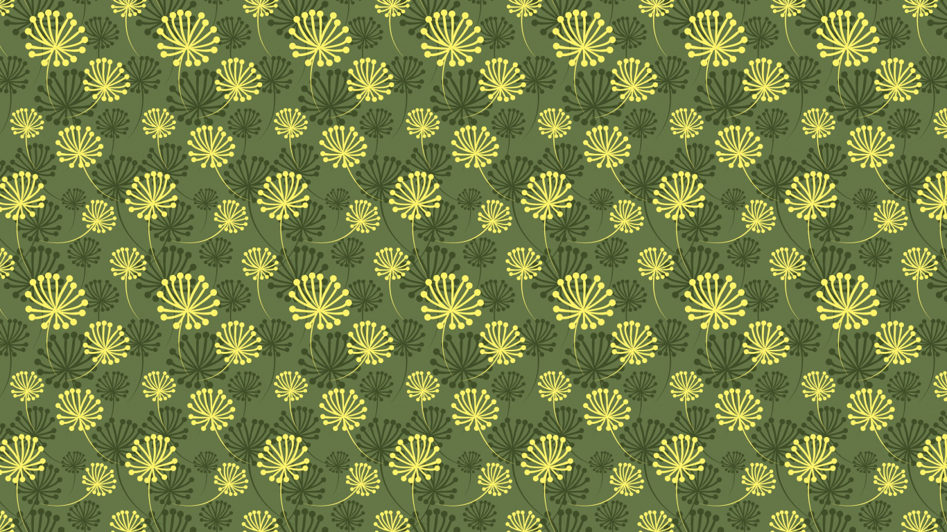 Green and White Floral Textile. Wallpaper in 1366x768 Resolution
