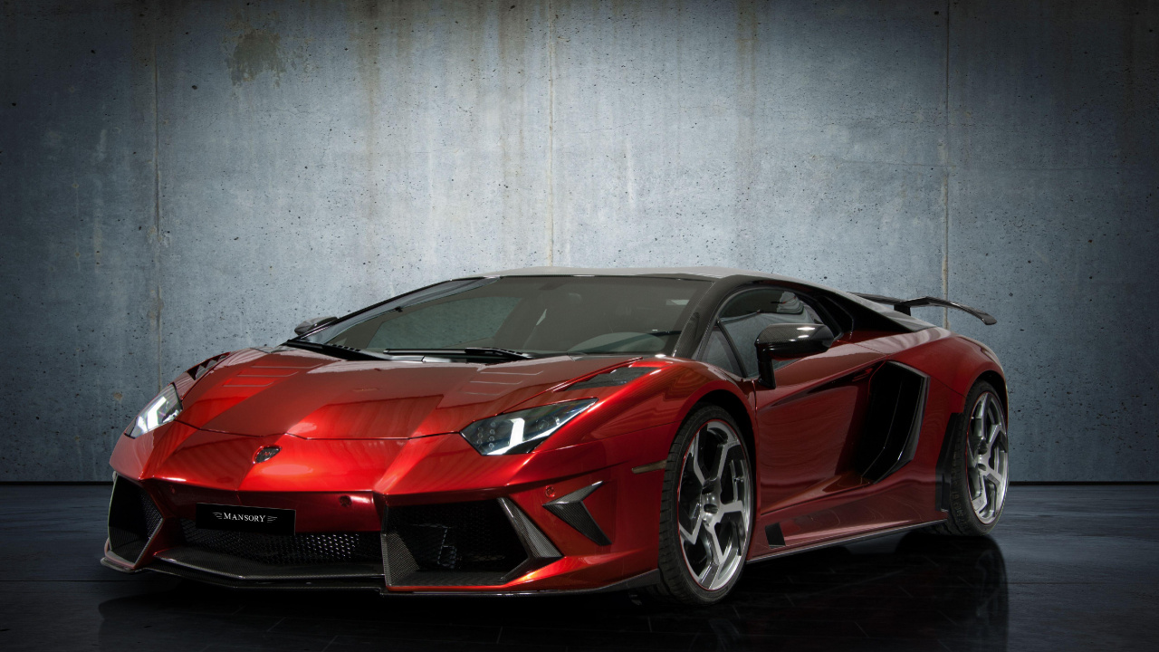 Red Ferrari 458 Italia Parked Beside White Wall. Wallpaper in 1280x720 Resolution