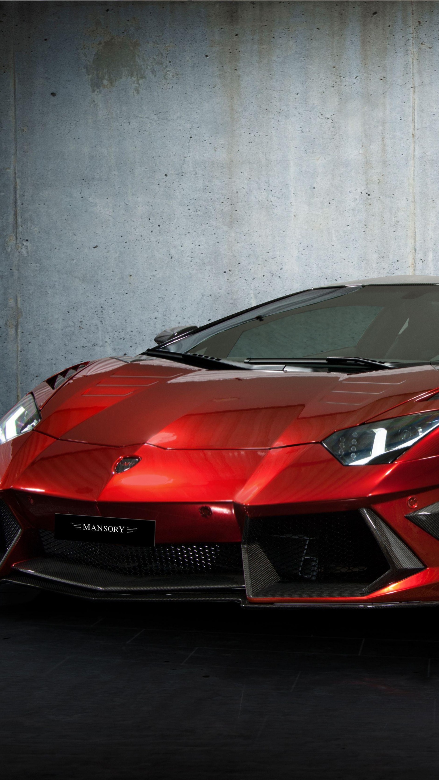 Red Ferrari 458 Italia Parked Beside White Wall. Wallpaper in 1440x2560 Resolution