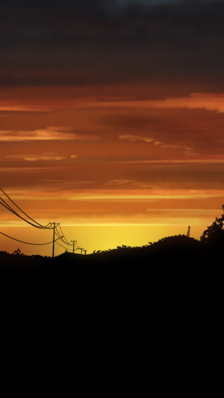 Nature, Lever, Atmosphère, Afterglow, Soir. Wallpaper in 750x1334 Resolution