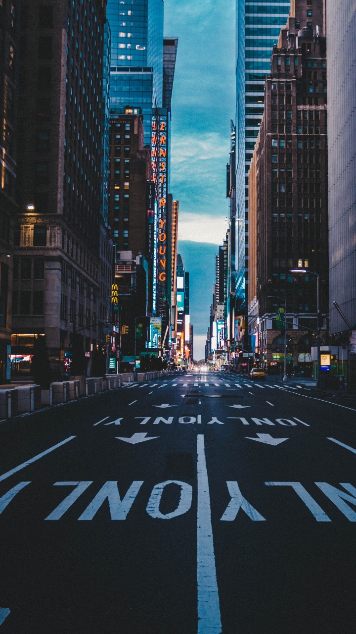 New York, New Yorker Straße, Street, Manhattan, Gebäude. Wallpaper in 720x1280 Resolution