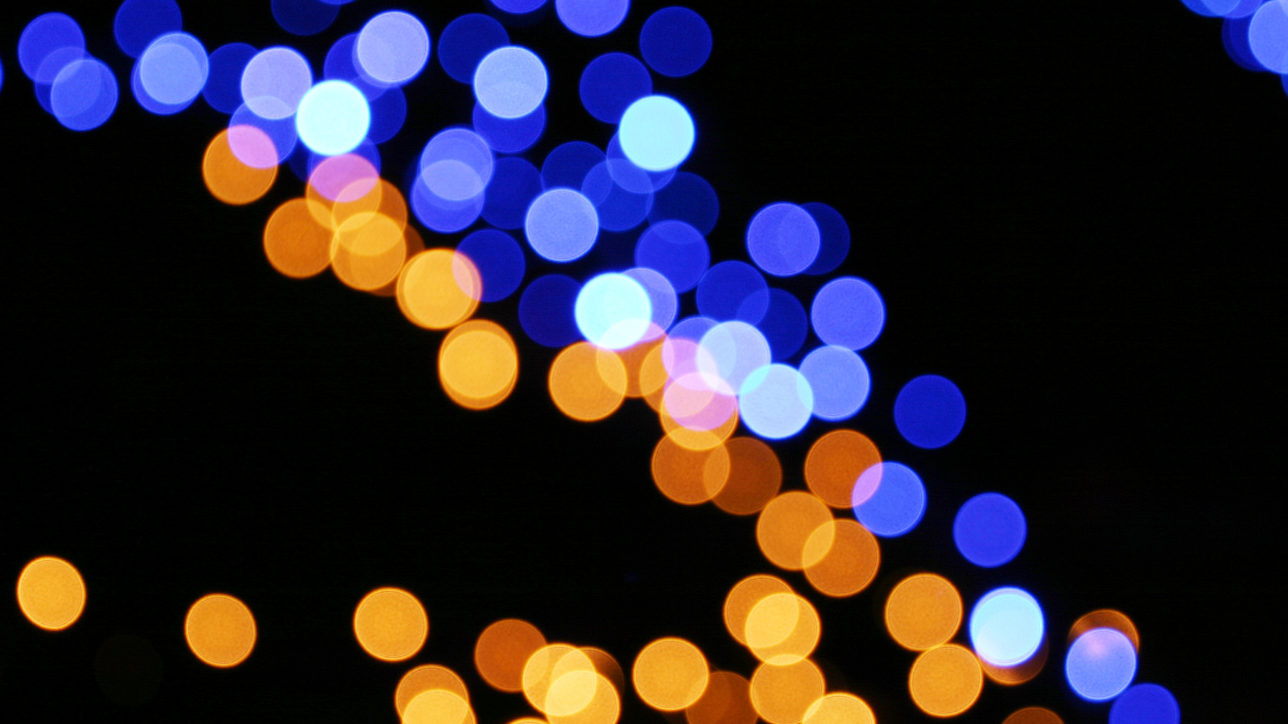 Blue and White Bokeh Lights. Wallpaper in 2560x1440 Resolution