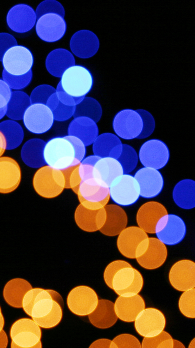 Luces Bokeh Azules y Blancas. Wallpaper in 750x1334 Resolution