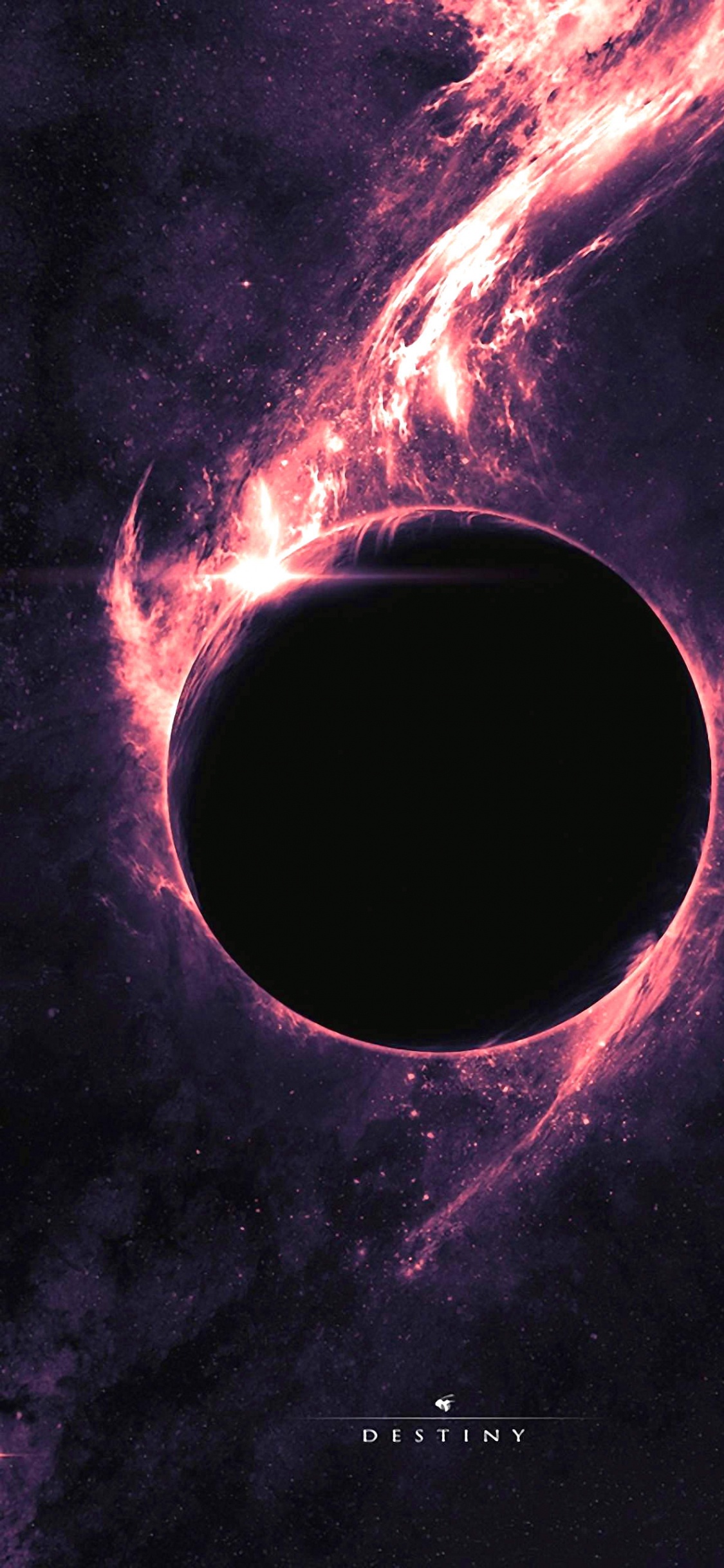 Ilustración de Galaxia en Blanco y Negro. Wallpaper in 1125x2436 Resolution