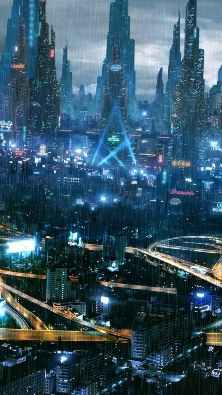 City Buildings During Night Time. Wallpaper in 750x1334 Resolution