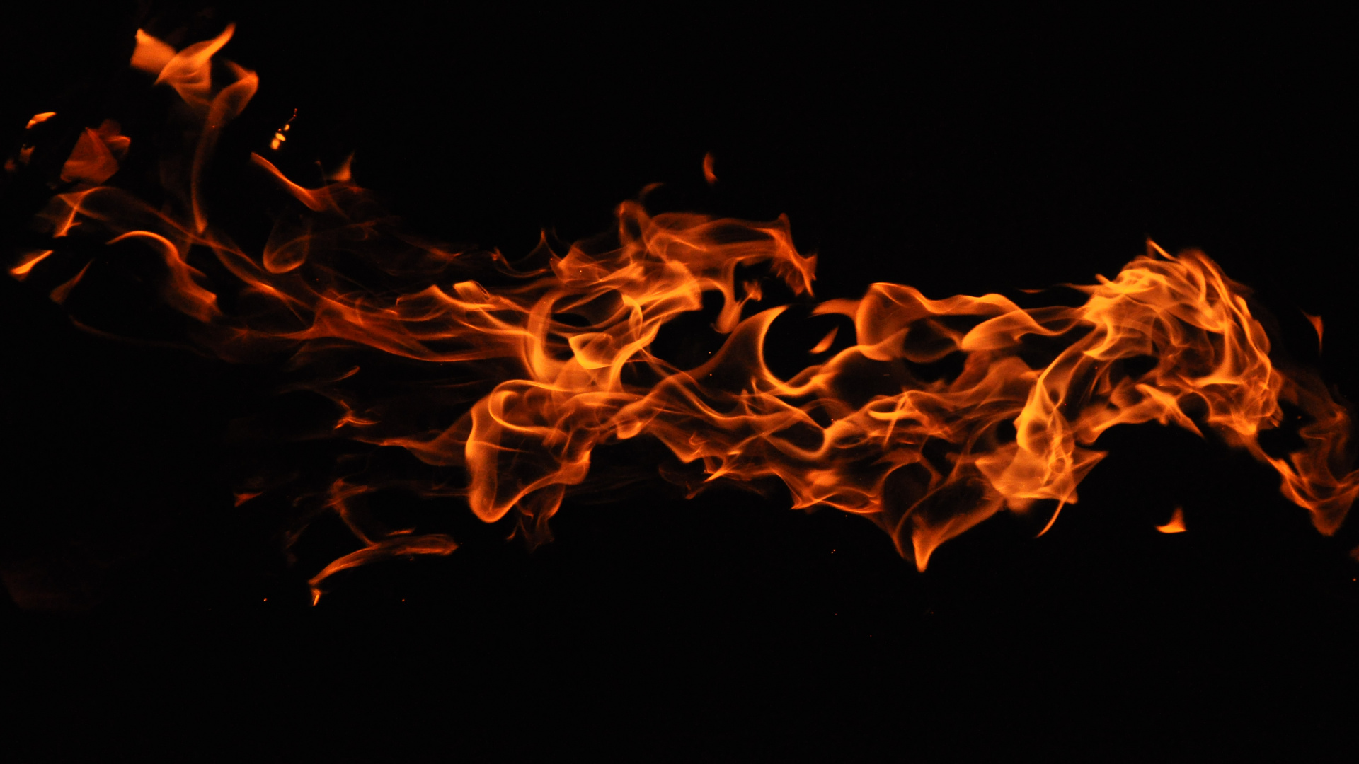 Fire in Black Background With Black Background. Wallpaper in 1920x1080 Resolution