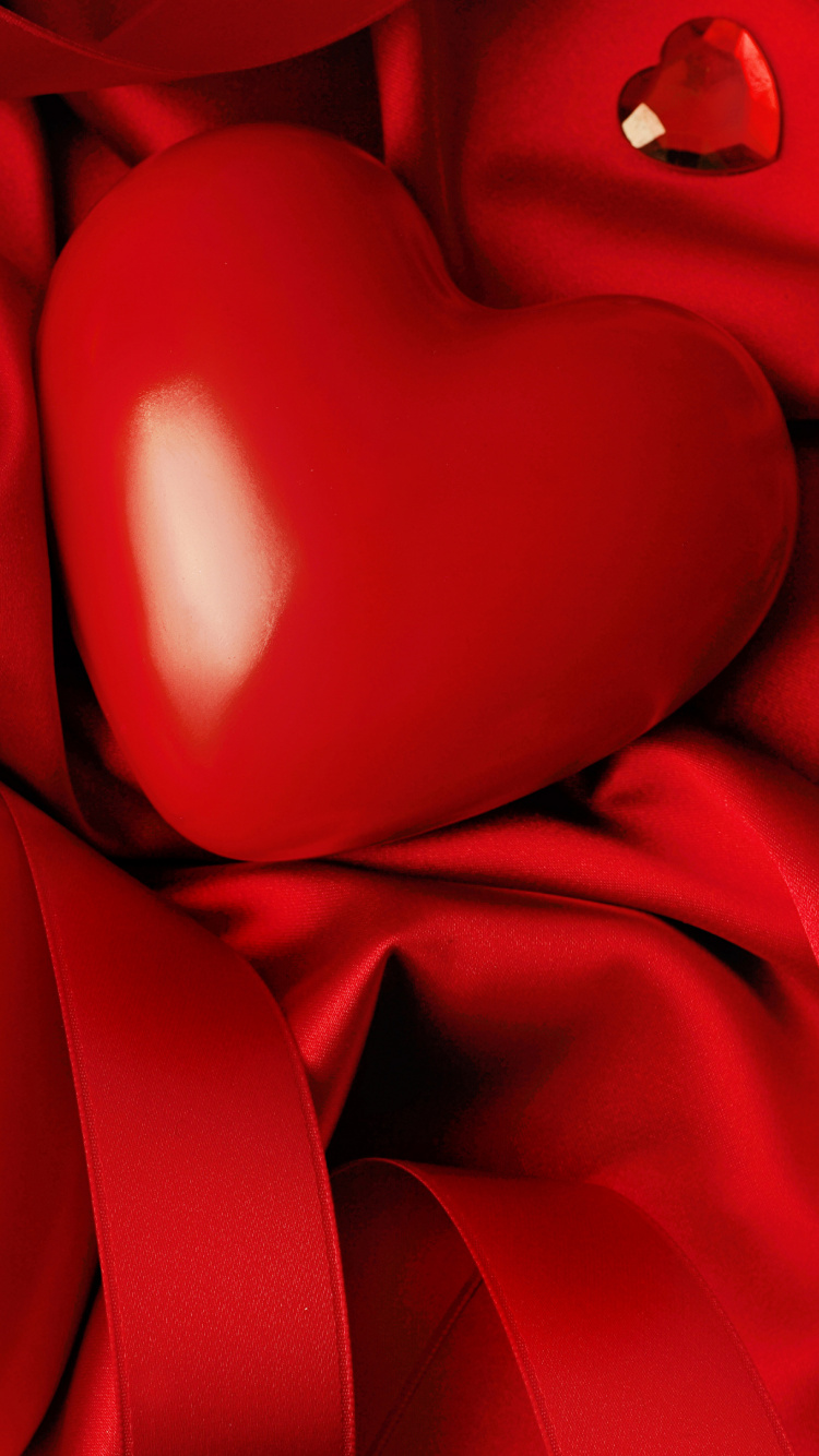 Valentines Day, Red, Heart, Love, Petal. Wallpaper in 750x1334 Resolution