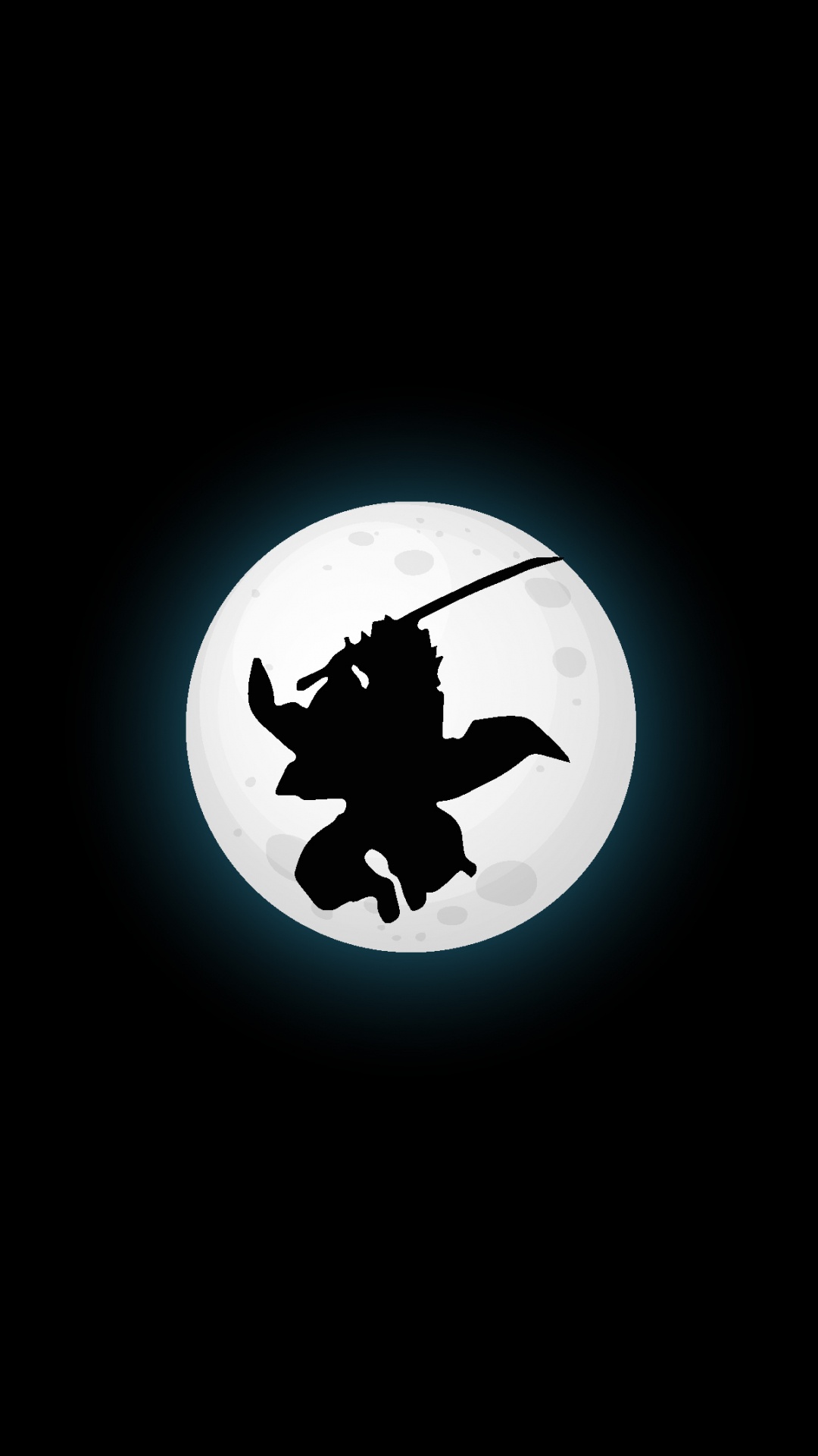 恶魔杀手kimetsu no Yaiba, 剪影, 圆圈, 包动物, 符号 壁纸 1080x1920 允许