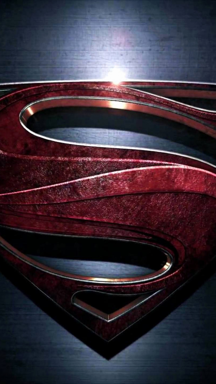 Red and Black Superman Logo. Wallpaper in 750x1334 Resolution