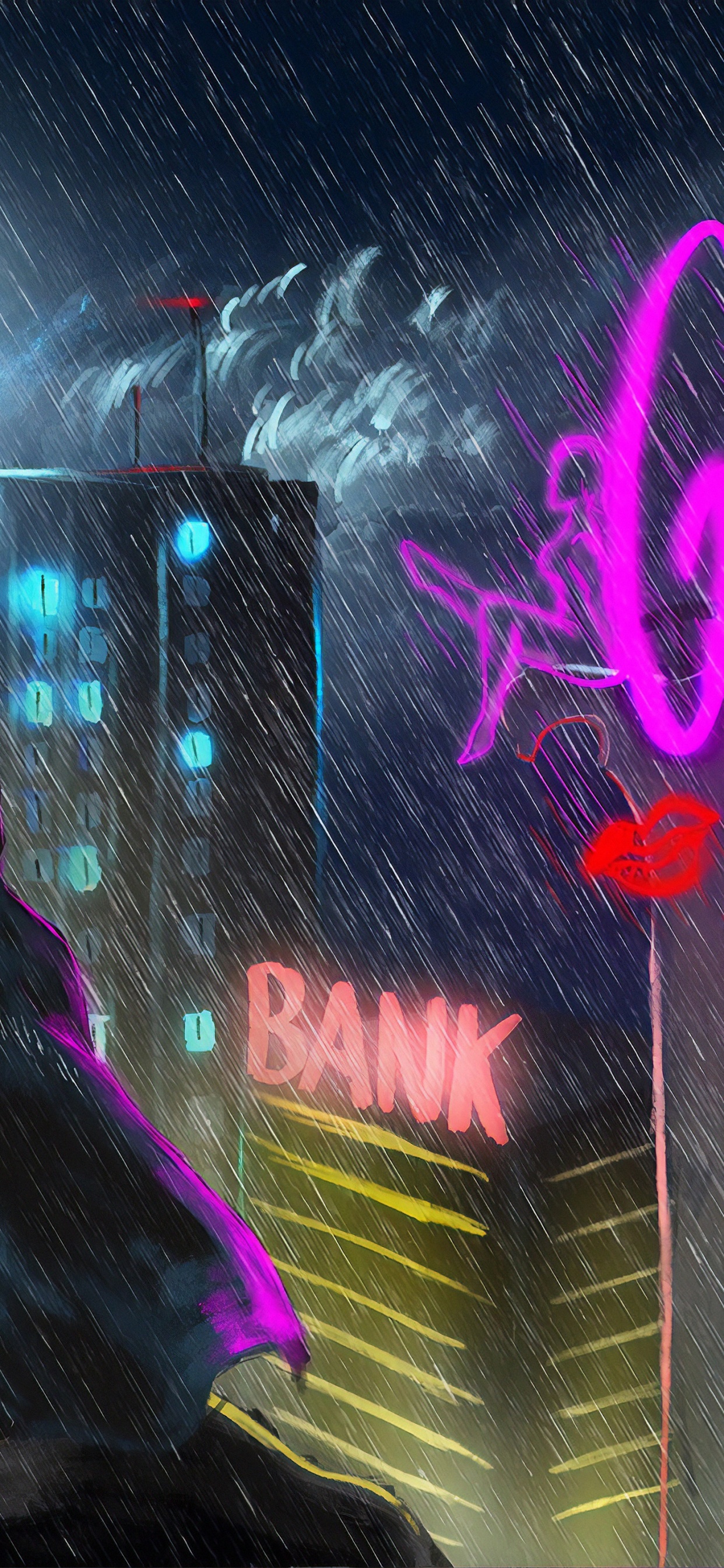 涂鸦, 品红色, 蝙蝠侠, 街头艺术, 艺术 壁纸 1242x2688 允许