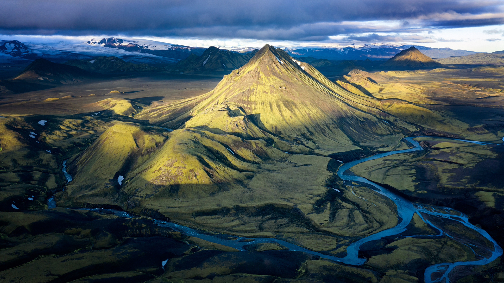 Río, Cordillera, Islandia, Montaña, Highland. Wallpaper in 1920x1080 Resolution