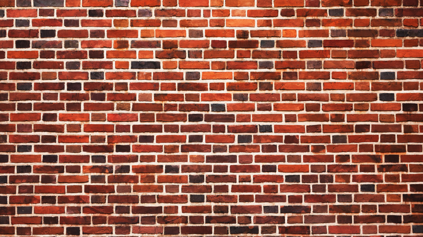 Brown Brick Wall During Daytime. Wallpaper in 1366x768 Resolution