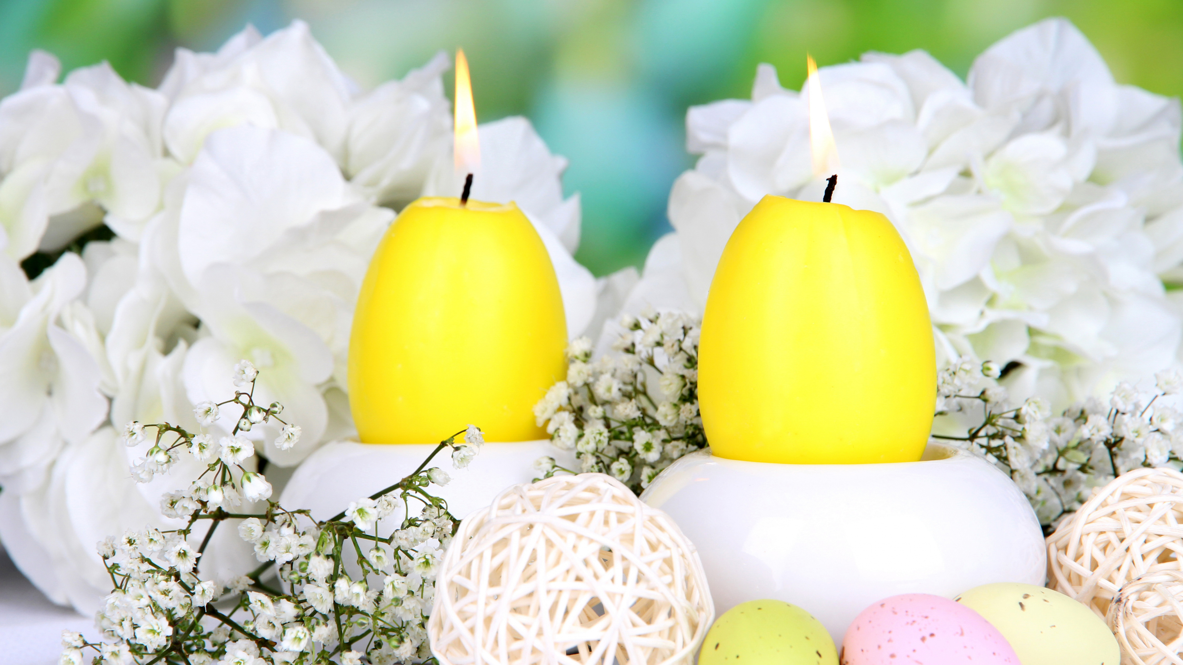Easter Egg, Yellow, Easter, Egg, Flower. Wallpaper in 3840x2160 Resolution