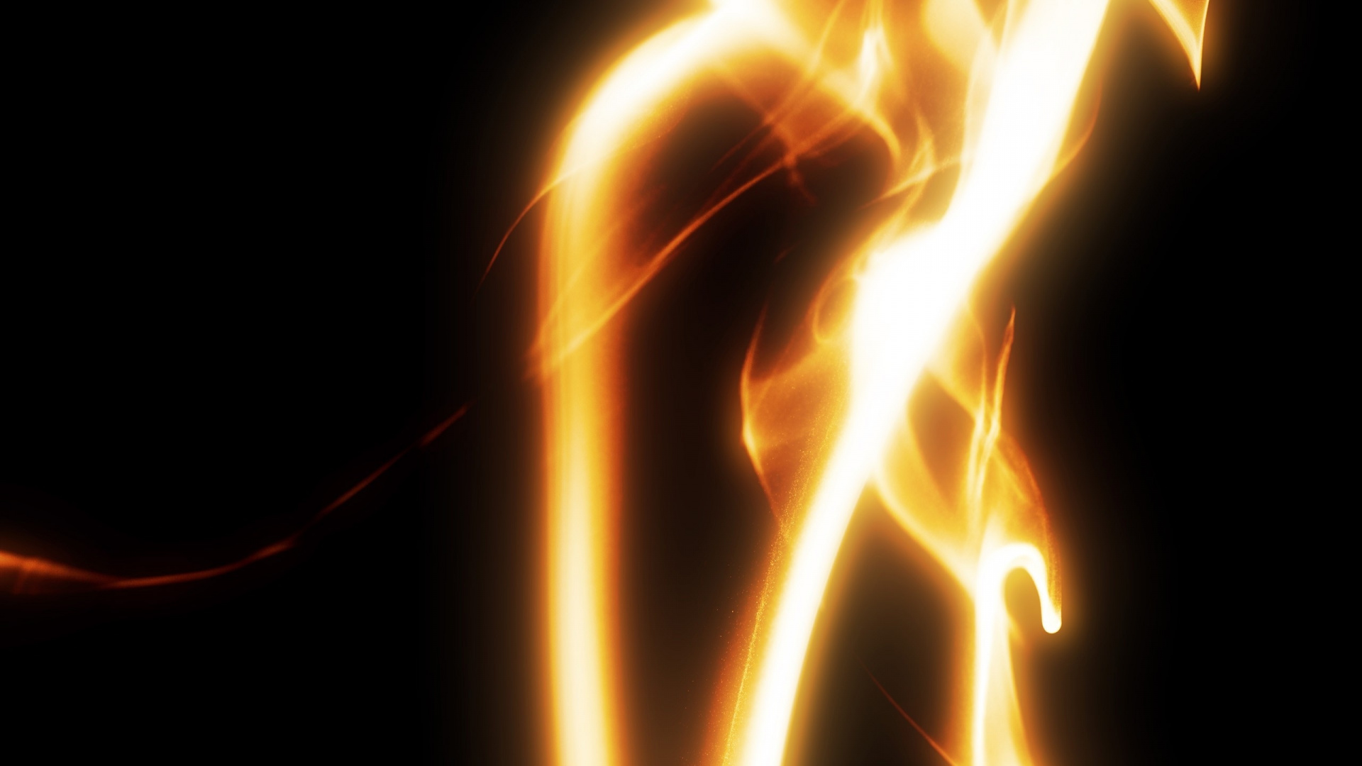 Orange Und Gelbe Feuerillustration. Wallpaper in 1920x1080 Resolution