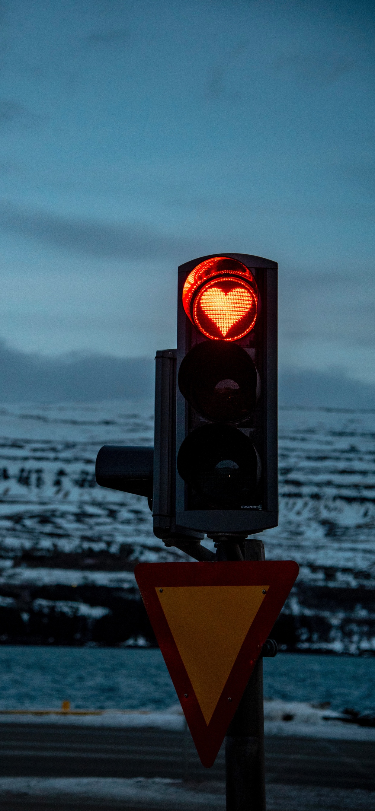 Black and Yellow Traffic Light. Wallpaper in 1242x2688 Resolution