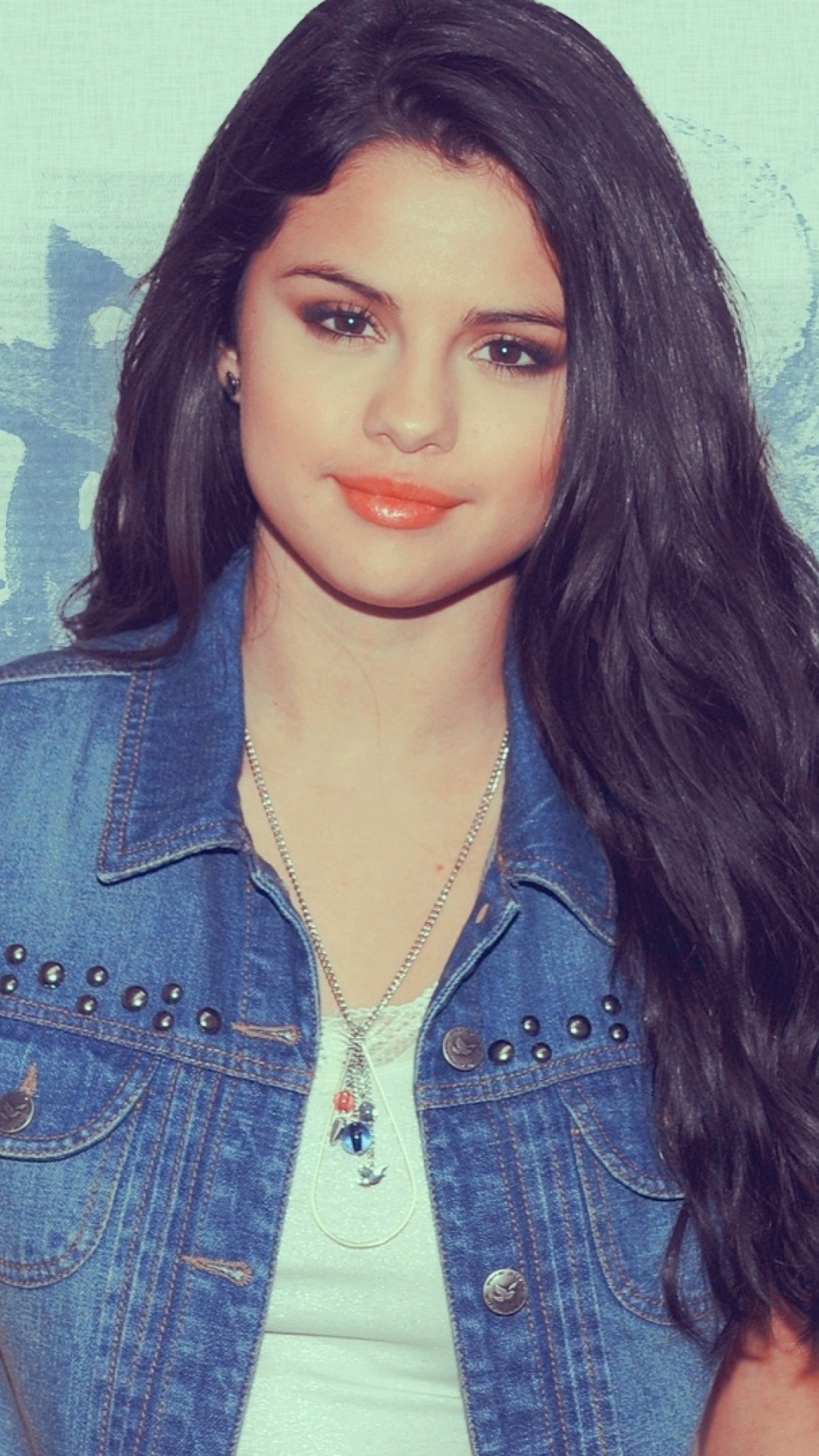 Selena Gomez, Hair, Face, Lip, Blue. Wallpaper in 1080x1920 Resolution