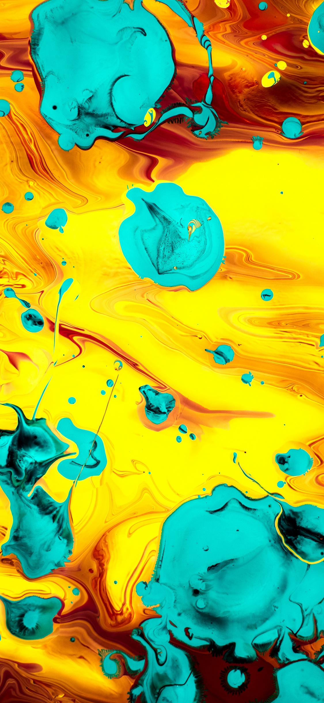 Moderne Kunst, Kunst, Gr, Blau, Natur. Wallpaper in 1125x2436 Resolution