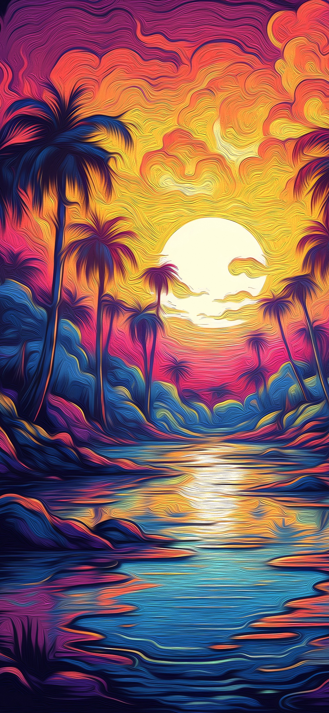 Artes Visuales, Agua, Afterglow, Entorno Natural. Wallpaper in 1125x2436 Resolution