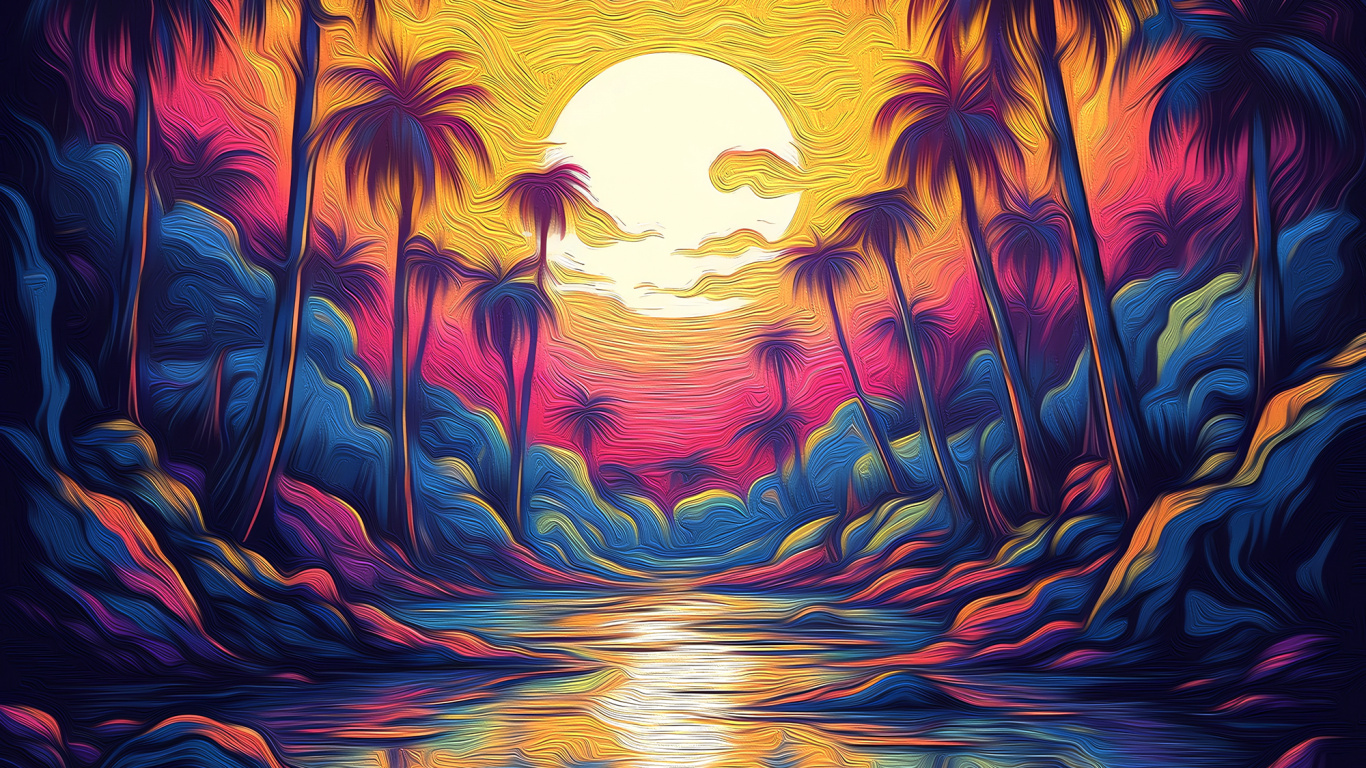 Artes Visuales, Agua, Afterglow, Entorno Natural. Wallpaper in 1366x768 Resolution