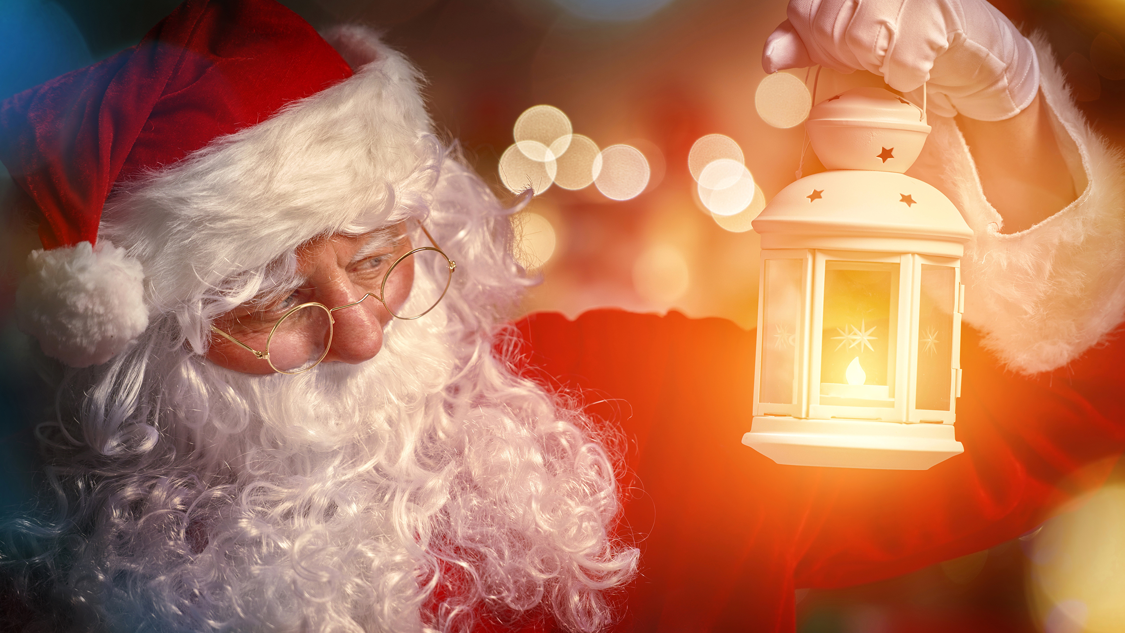 Weihnachten, Weihnachtsmann, Gesichtsbehaarung, Neujahr, Weihnachtsdekoration. Wallpaper in 3840x2160 Resolution