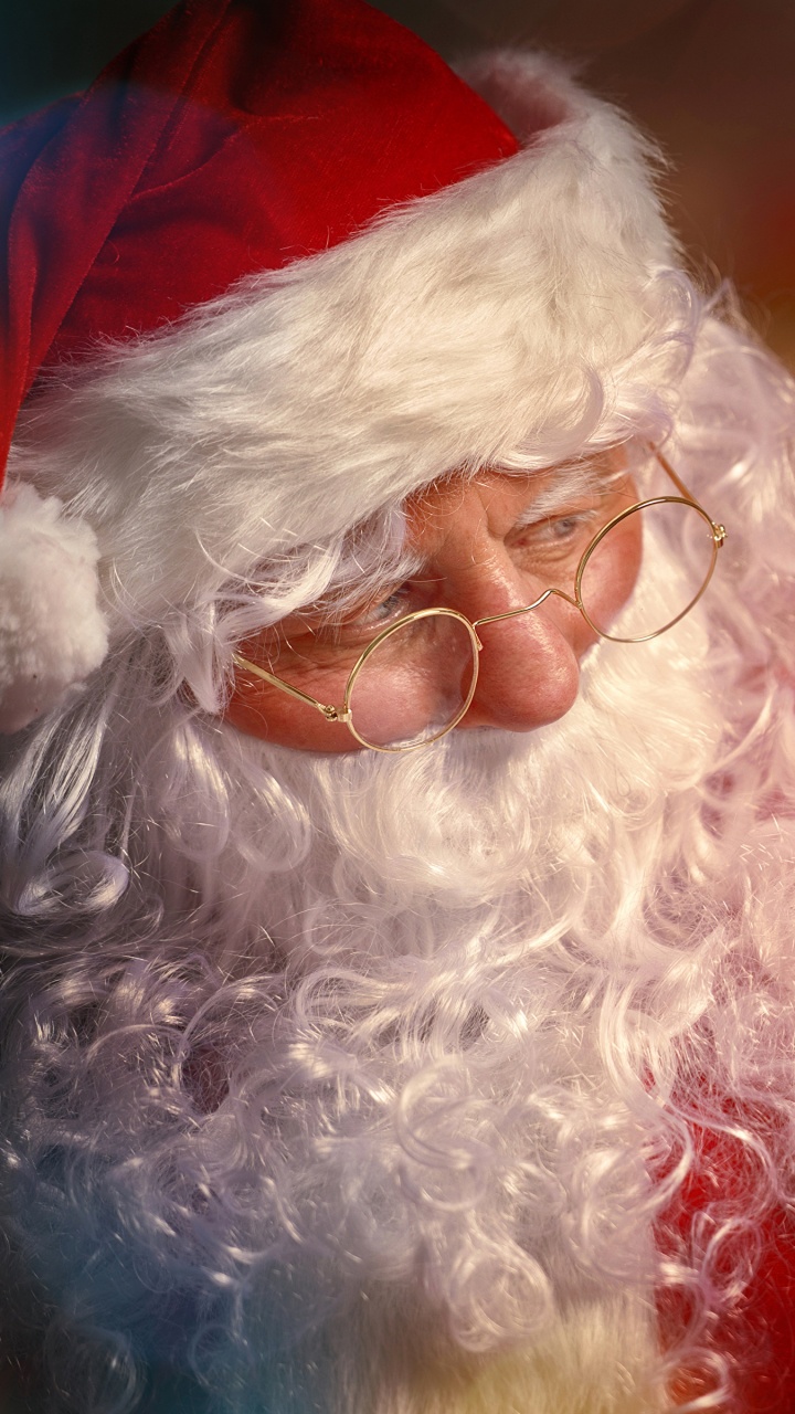 Weihnachten, Weihnachtsmann, Gesichtsbehaarung, Neujahr, Weihnachtsdekoration. Wallpaper in 720x1280 Resolution