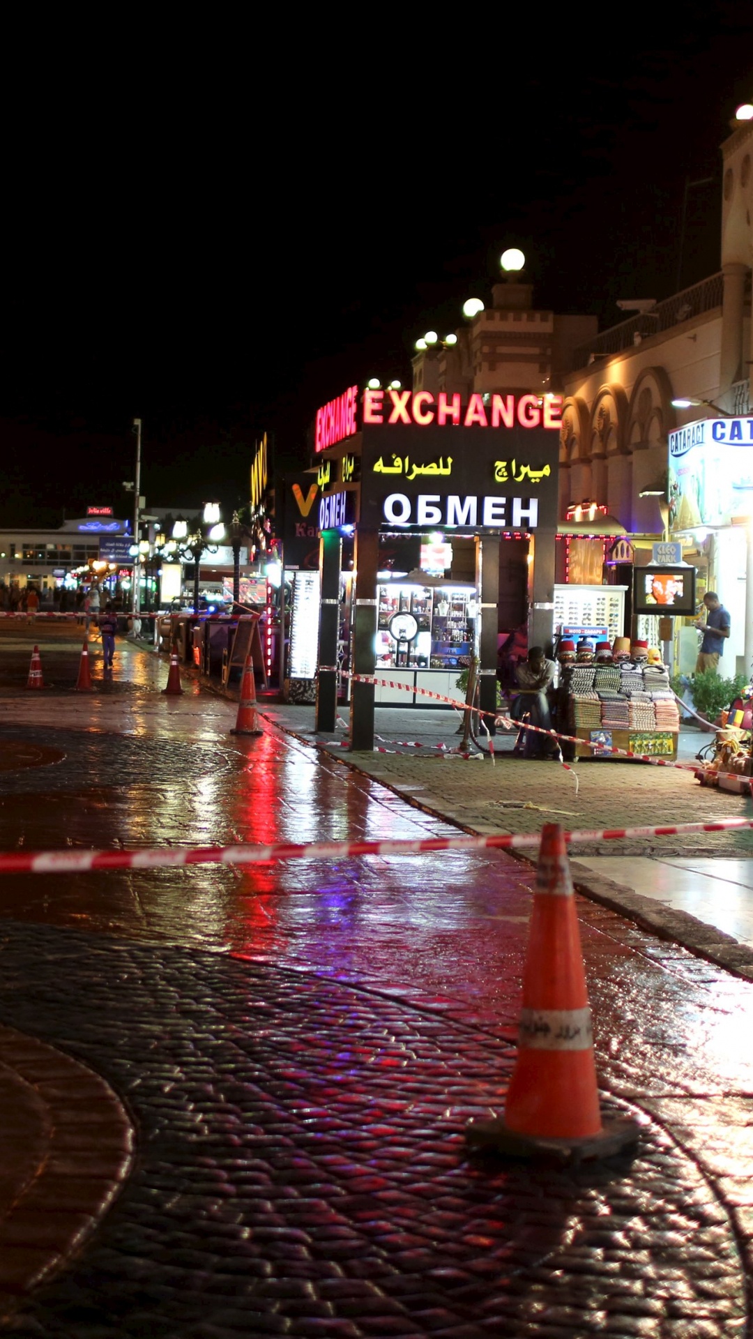 People Walking on Street During Night Time. Wallpaper in 1080x1920 Resolution