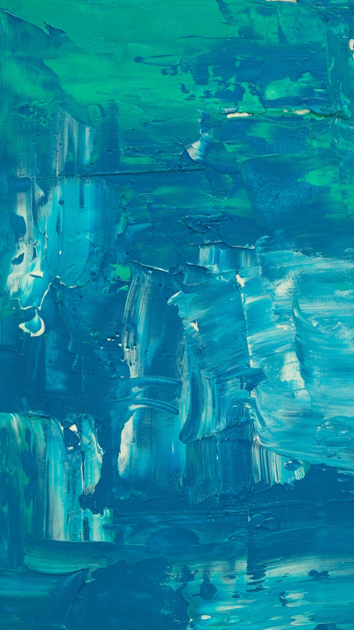 Blue and Black Abstract Painting. Wallpaper in 720x1280 Resolution