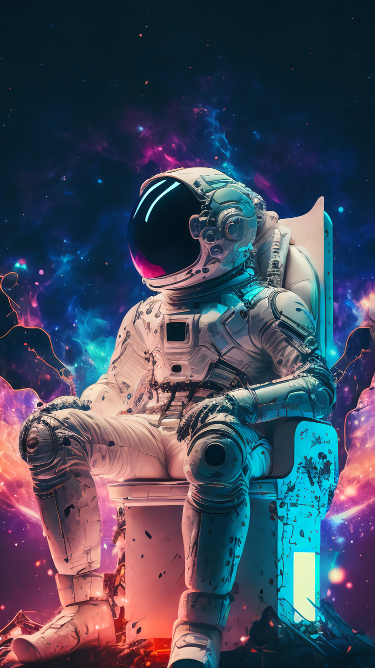 Astronaut, Outer Space, Space, World, Entertainment. Wallpaper in 750x1334 Resolution