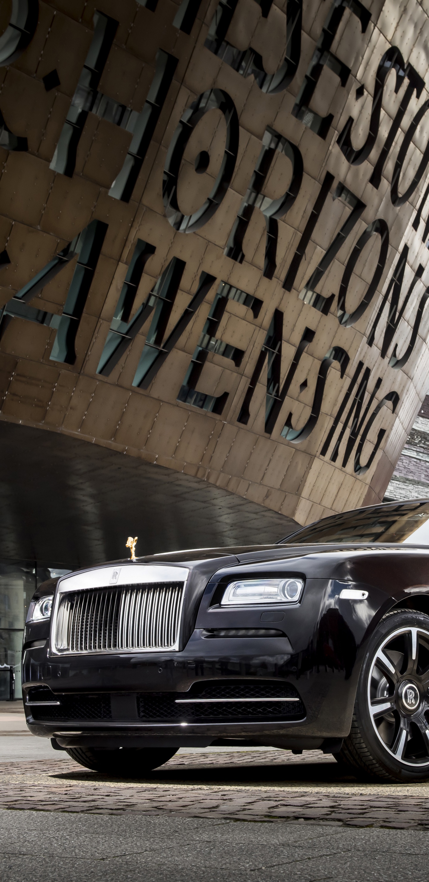 Black Bmw m 3 Coupe Parked Beside Wall With Graffiti. Wallpaper in 1440x2960 Resolution