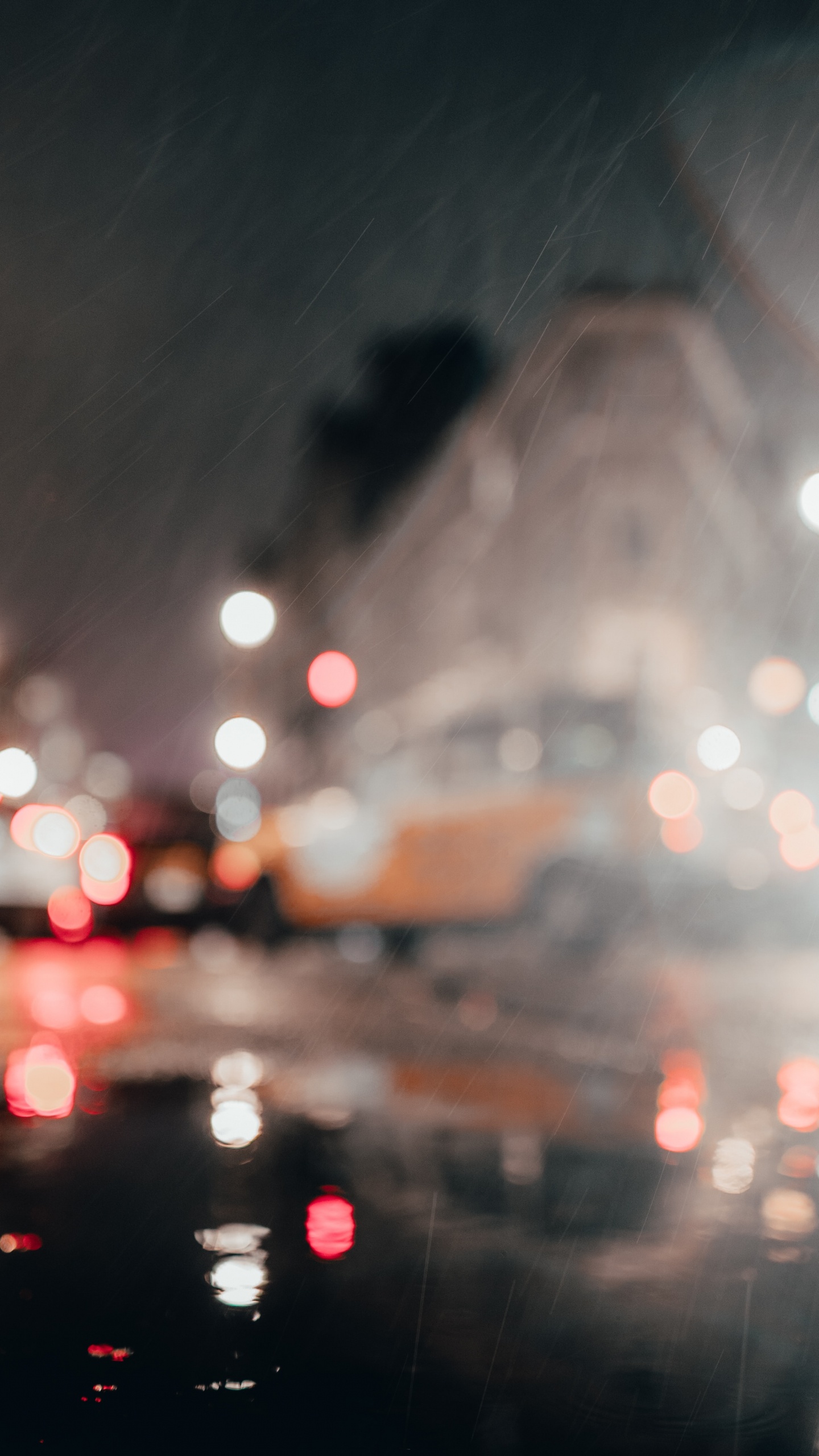 Water Droplets on Glass Window. Wallpaper in 1440x2560 Resolution