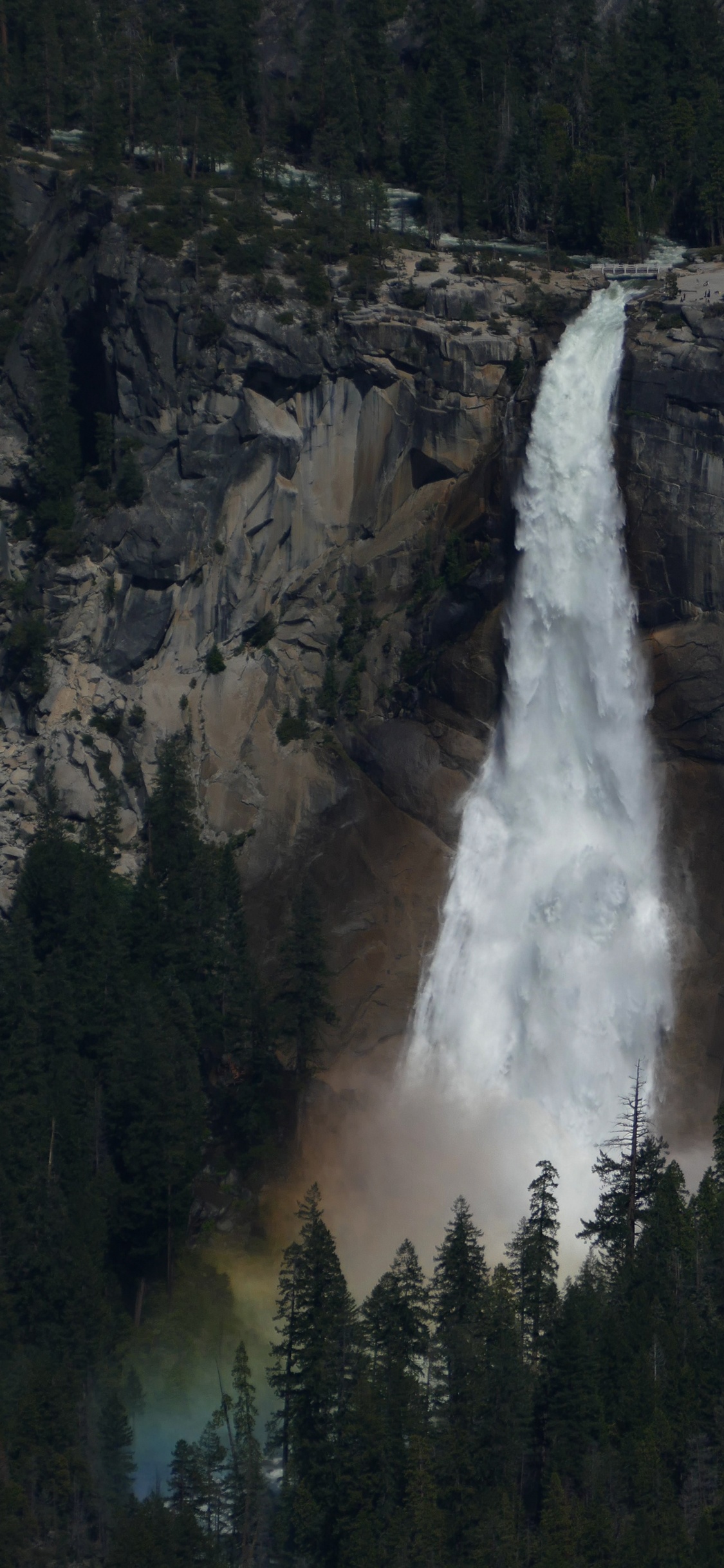 Waterfall, Yosemite Valley, Nature, Leica V-lux Typ 114, Tourist Attraction. Wallpaper in 1125x2436 Resolution