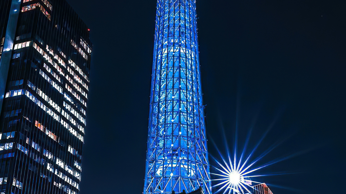 Landmark, Tourist Attraction, Skyscraper, Building, Tower. Wallpaper in 1366x768 Resolution