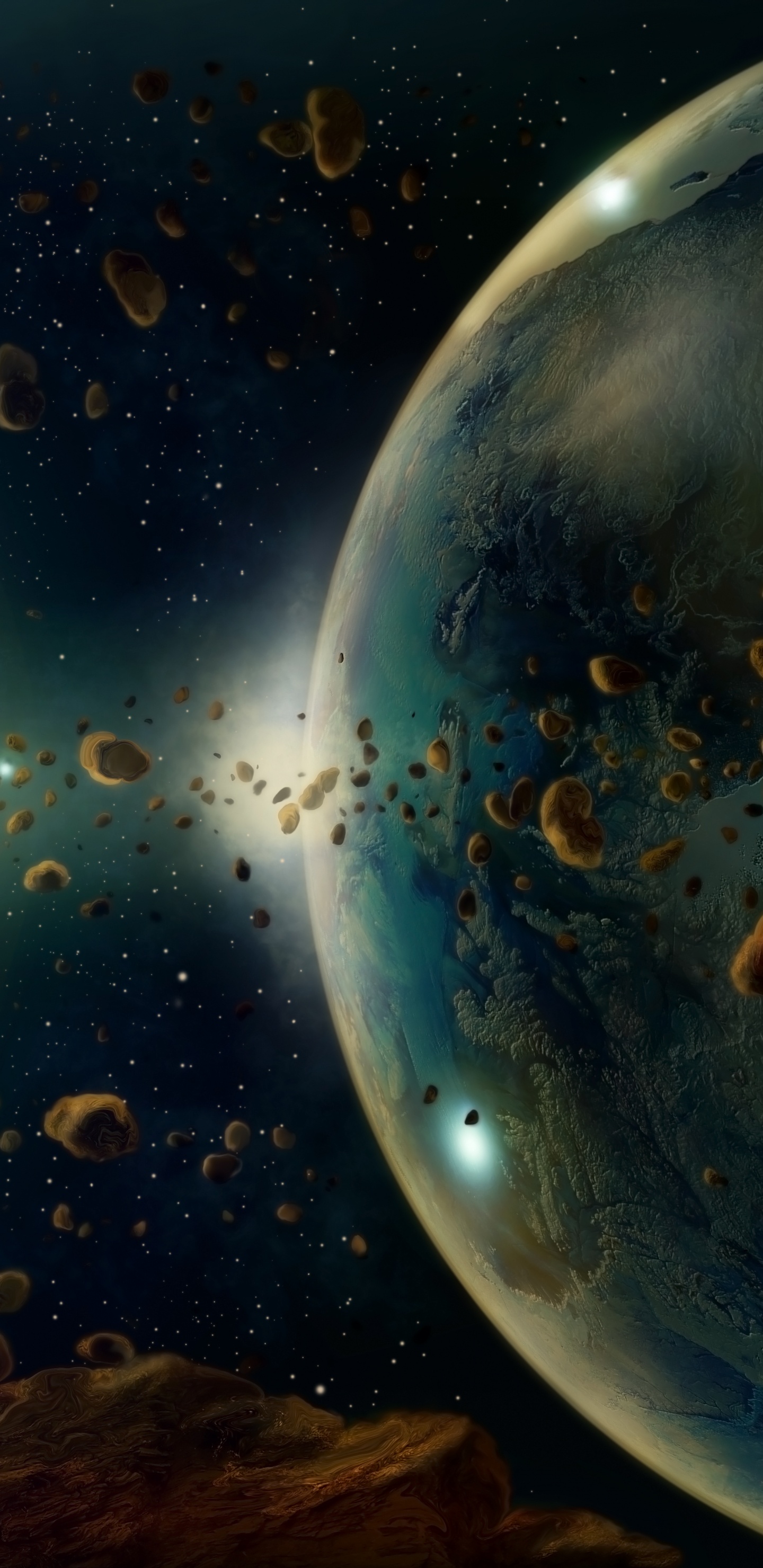 Wassertropfen Auf Der Glasoberfläche. Wallpaper in 1440x2960 Resolution