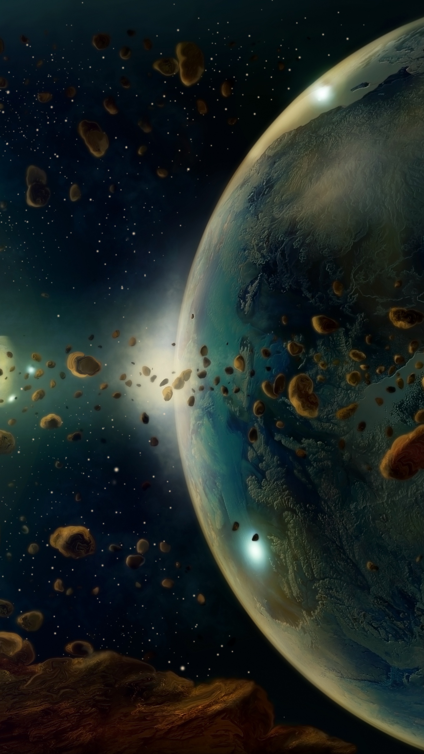 小行星, 这个星球, 外层空间, 天文学对象, 宇宙 壁纸 1440x2560 允许