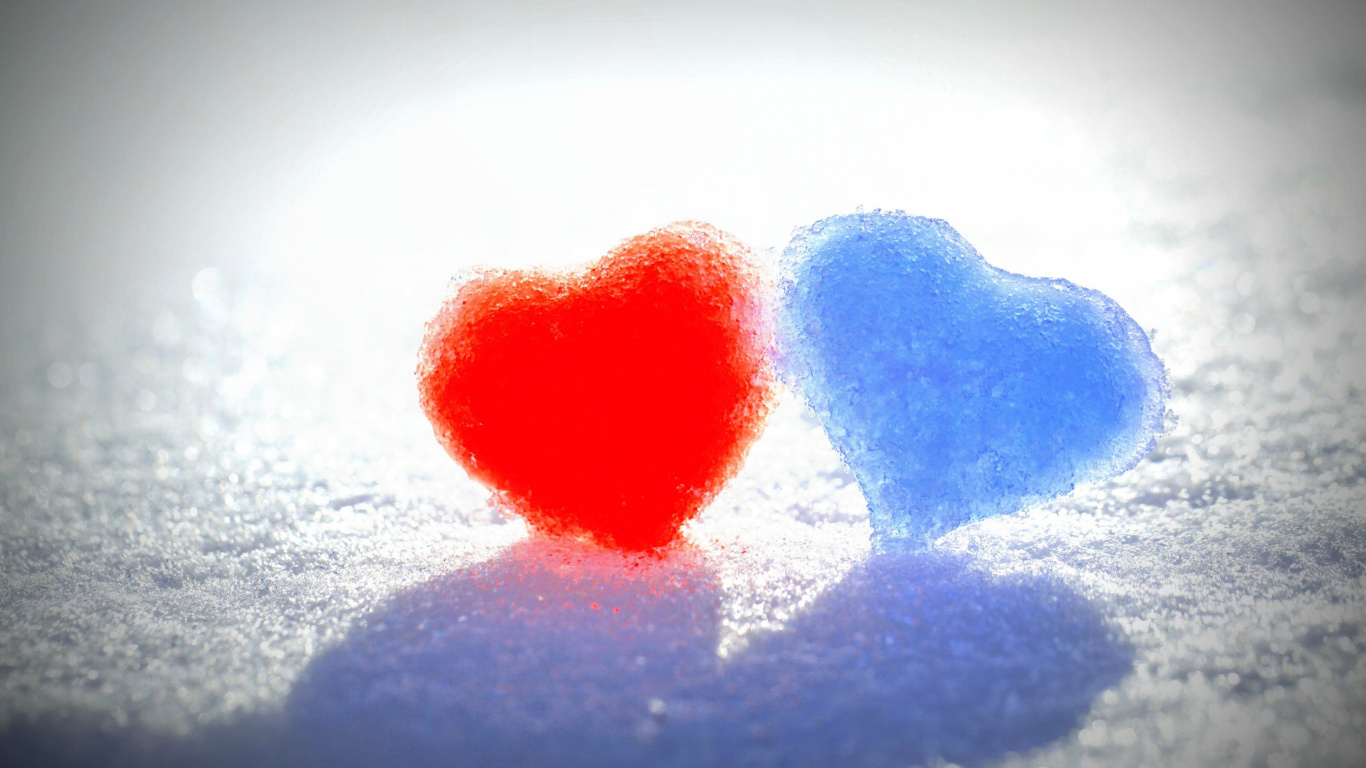 Heart, Valentines Day, Red, Love, Cloud. Wallpaper in 1366x768 Resolution