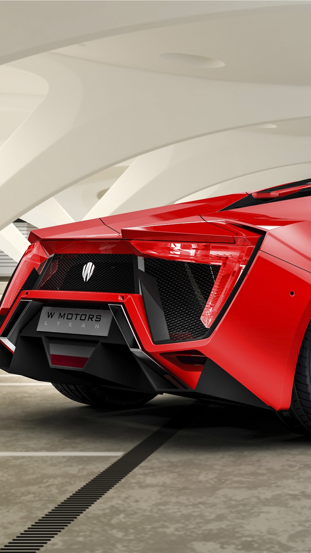 Roter Ferrari 458 Italia Auf Weißem Boden. Wallpaper in 1080x1920 Resolution