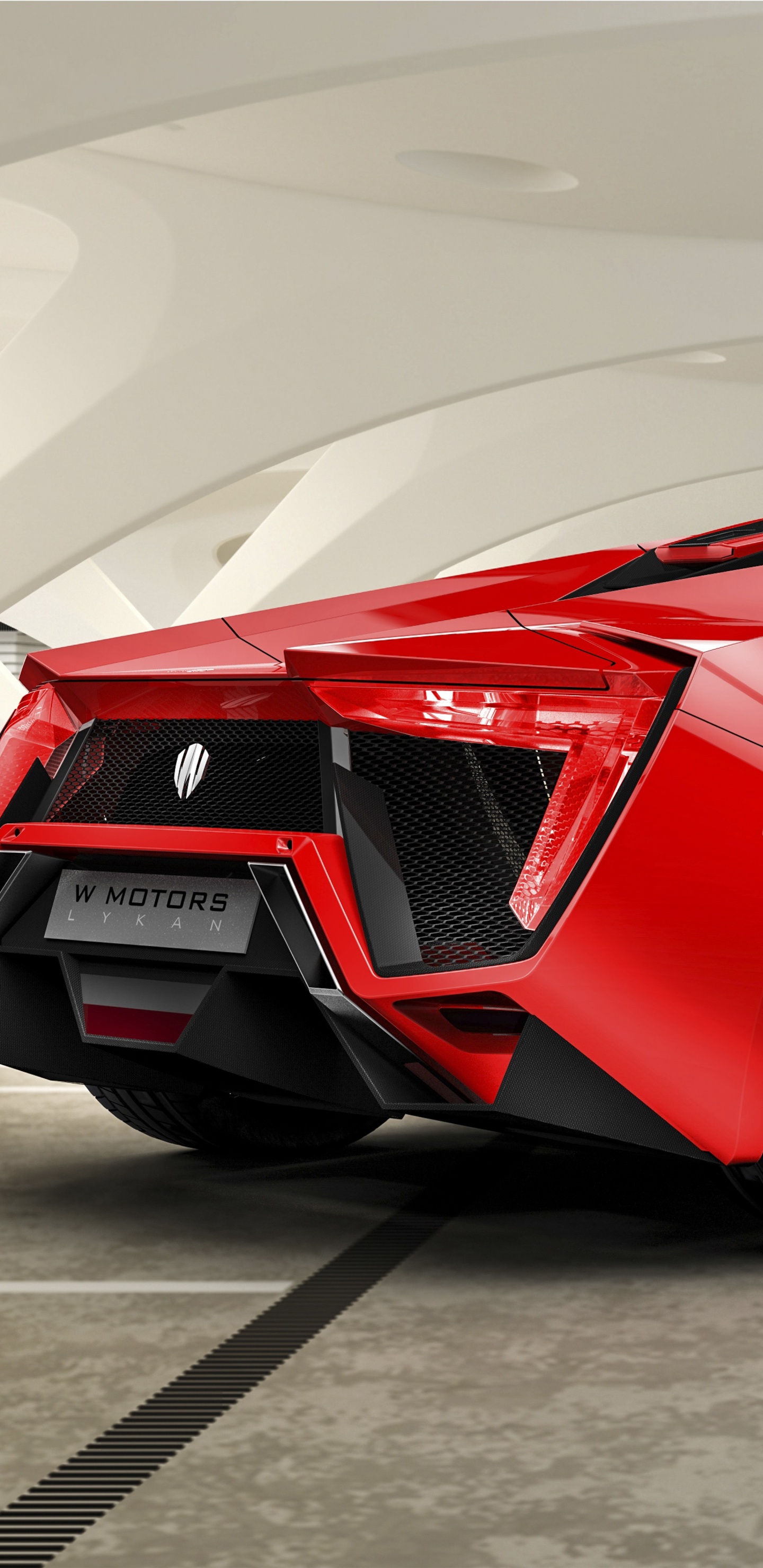 Roter Ferrari 458 Italia Auf Weißem Boden. Wallpaper in 1440x2960 Resolution