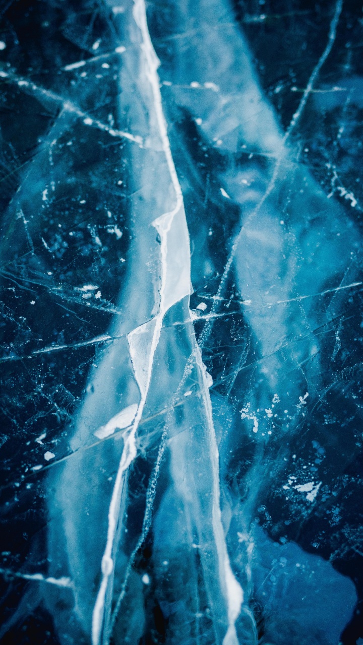 Cracked Ice, Water, Blue, Atmosphere, Electric Blue. Wallpaper in 720x1280 Resolution
