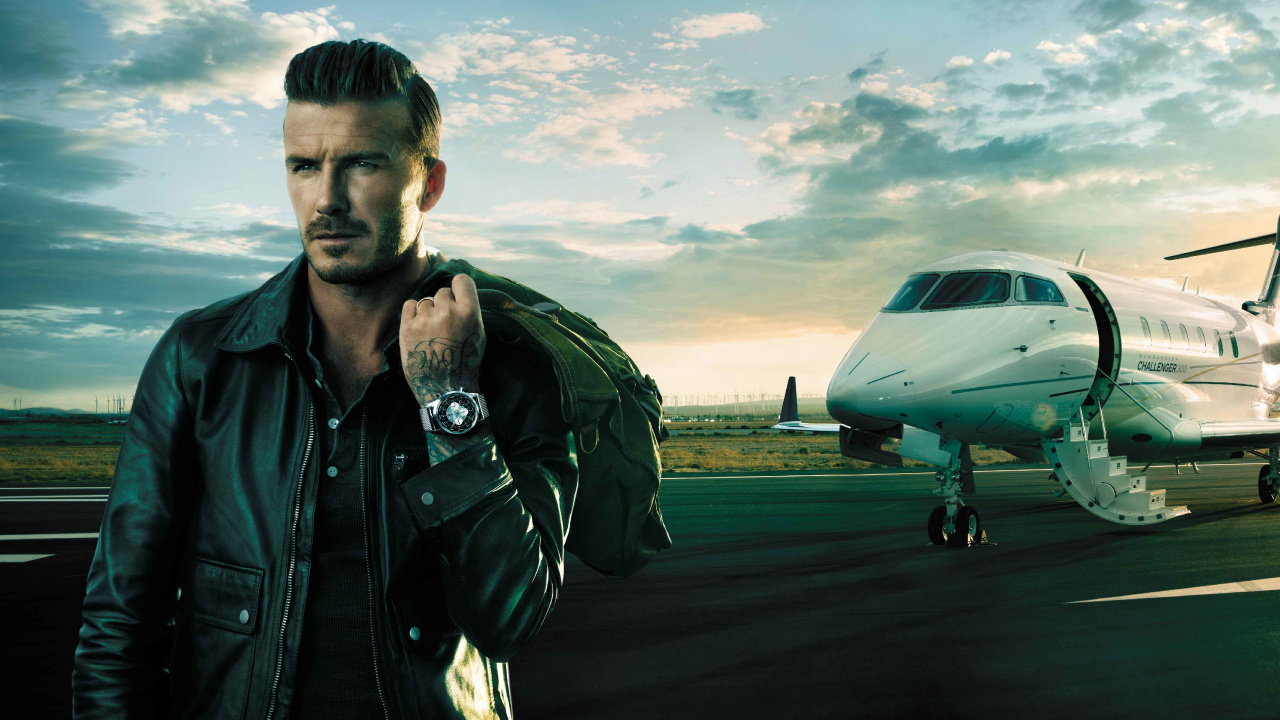 David Beckham, Breitling SA, Génie Aérospatial, Avion, Air Voyage. Wallpaper in 1280x720 Resolution