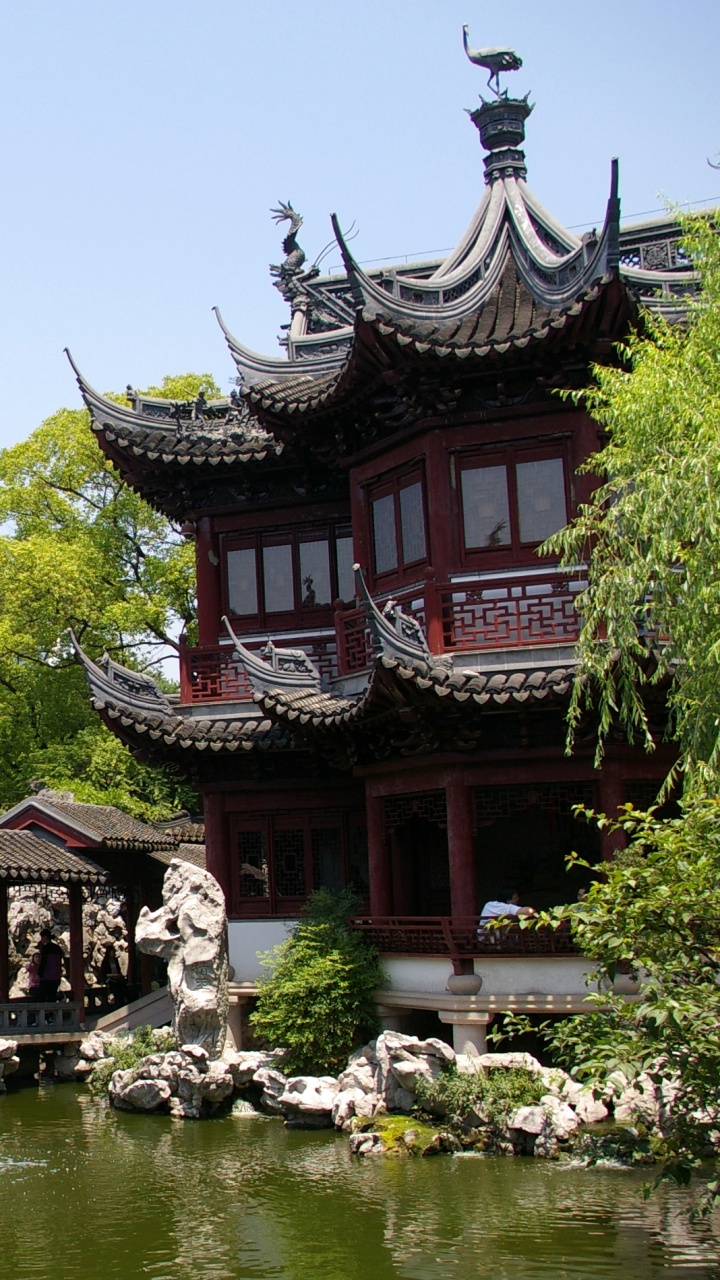 豫园, 城市神庙上海, 旅游景点, 花园, 中国花园 壁纸 720x1280 允许