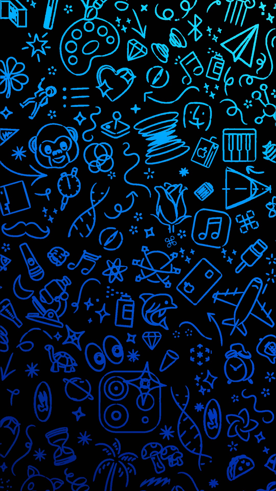 Äpfeln, Blau, Azure, Aqua, Kunst. Wallpaper in 1080x1920 Resolution