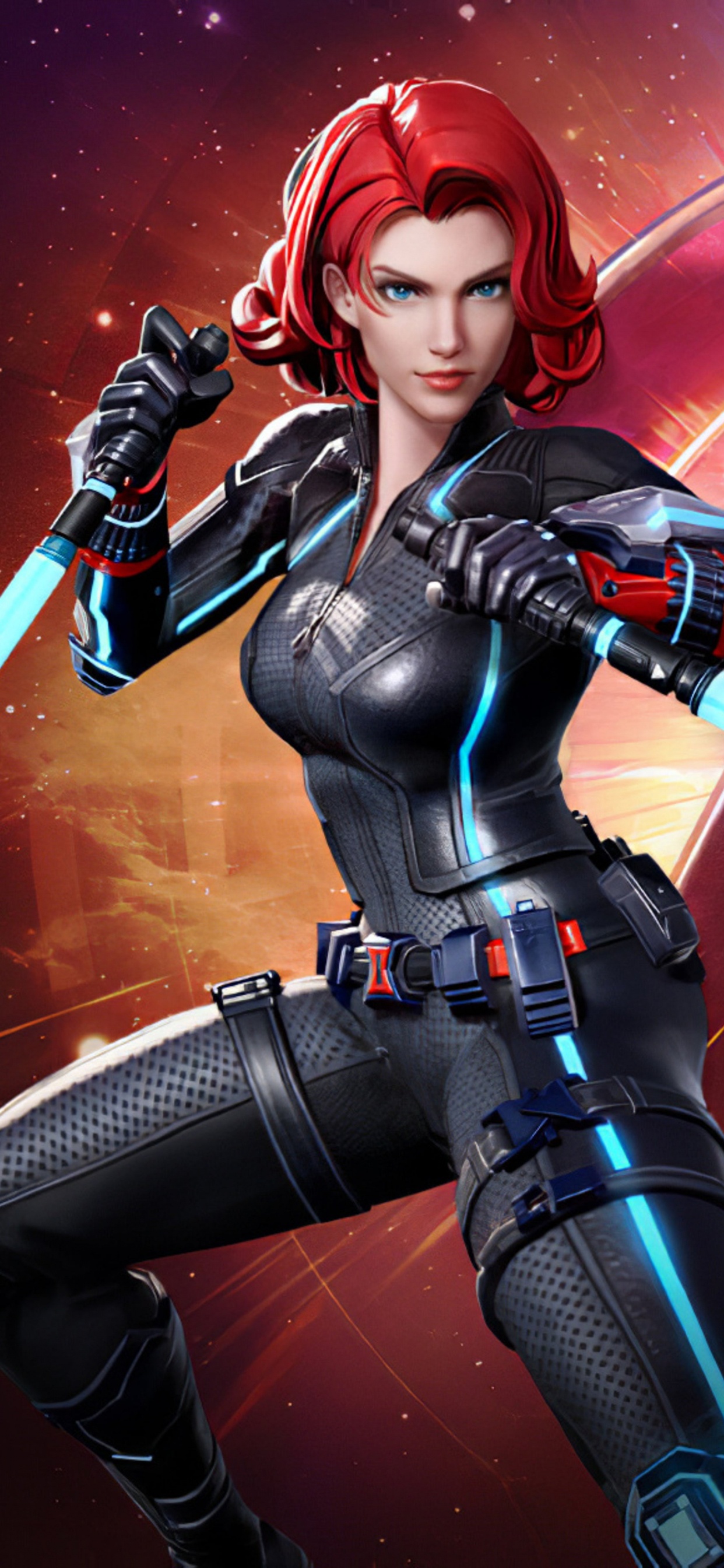Marvel Super War Black Widow, Marvel Super War, Black Widow, Ancient One, Iceman. Wallpaper in 1242x2688 Resolution