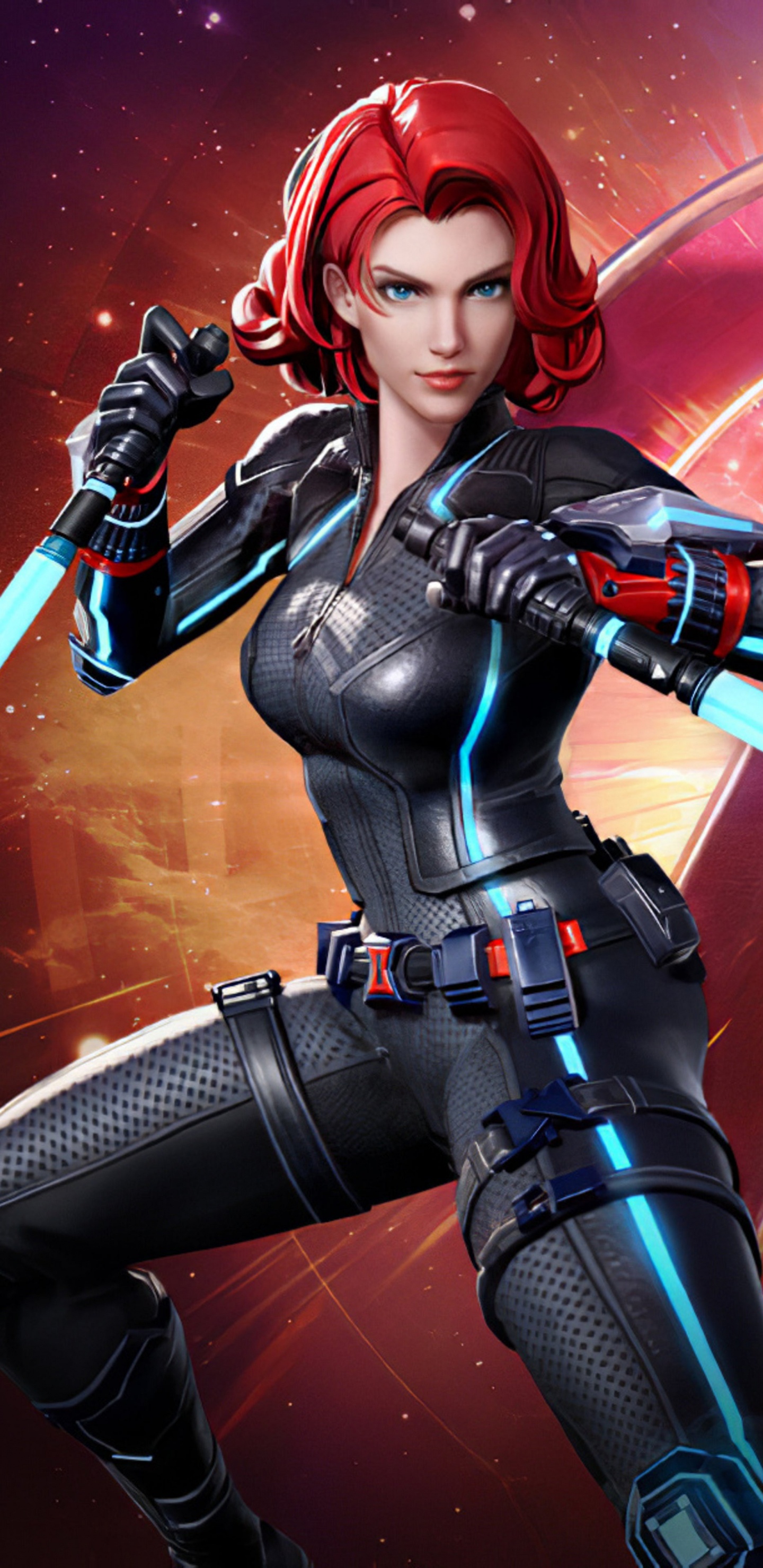 Marvel Super War Black Widow, Marvel Super War, Black Widow, Ancient One, Iceman. Wallpaper in 1440x2960 Resolution